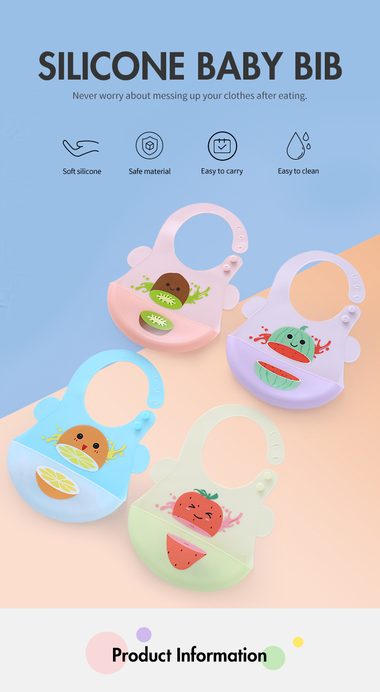 Legenday Fruchtmuster wasserdicht und öldicht Baby Silikon Lätzchen