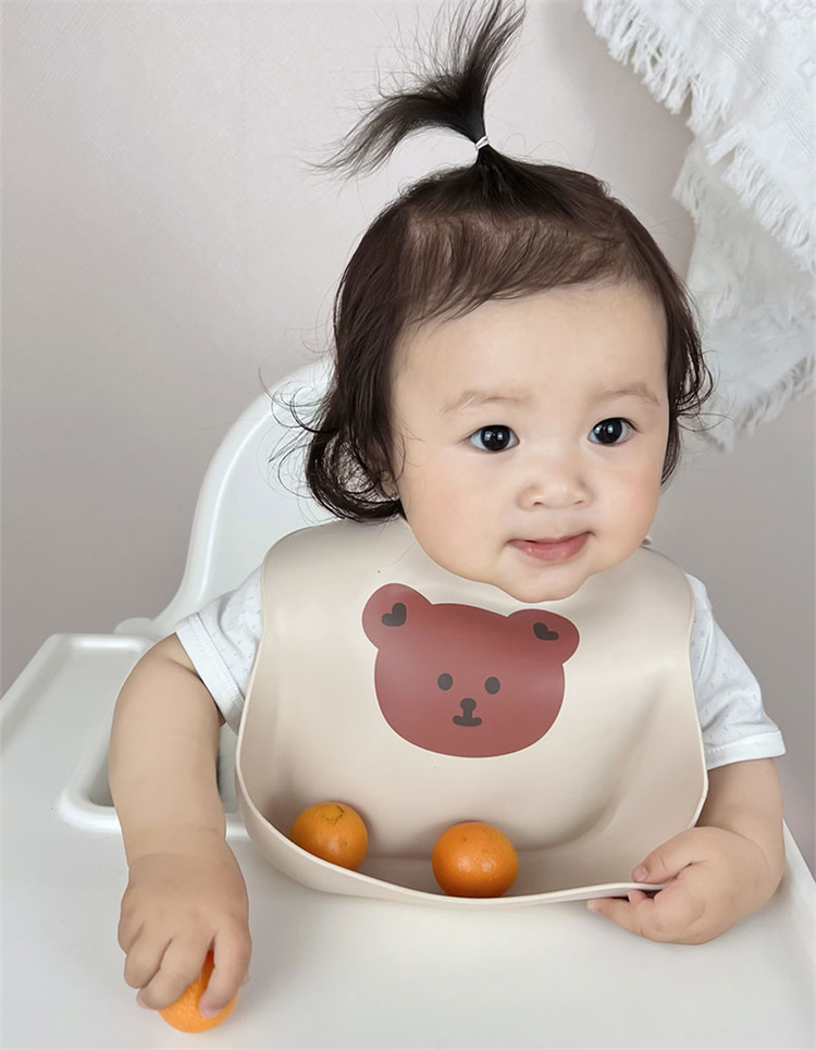 KAMIMI Verstellbare wasserdichte Baby Silikon Lätzchen