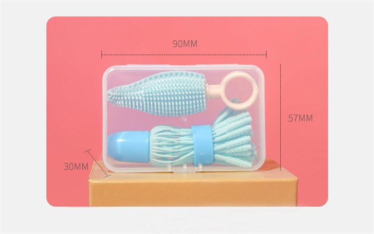 Outdoor tragbare Silikon Flasche Nippel Reinigungsbürste Set