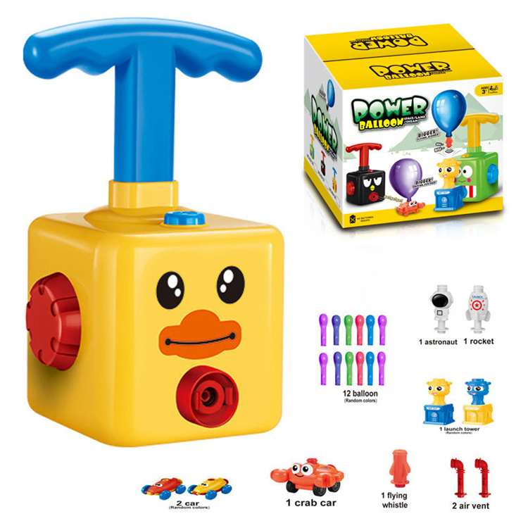 Aerodynamischer Ballon Blasen Auto Baby Spielzeug Set