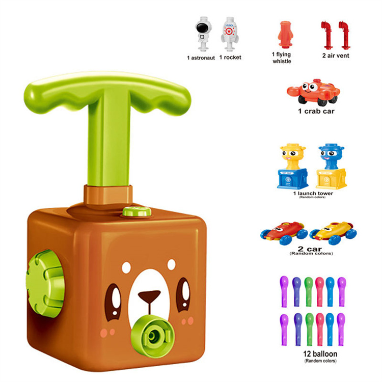 Aerodynamischer Ballon Blasen Auto Baby Spielzeug Set