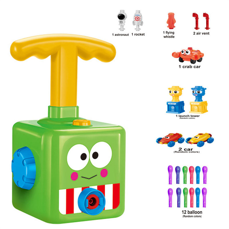 Aerodynamischer Ballon Blasen Auto Baby Spielzeug Set