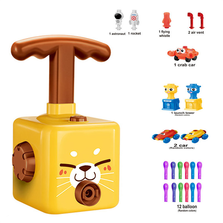Aerodynamischer Ballon Blasen Auto Baby Spielzeug Set