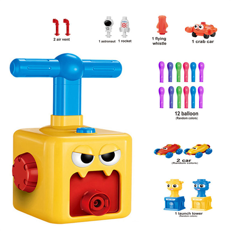 Aerodynamischer Ballon Blasen Auto Baby Spielzeug Set