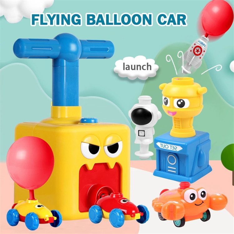Aerodynamischer Ballon Blasen Auto Baby Spielzeug Set