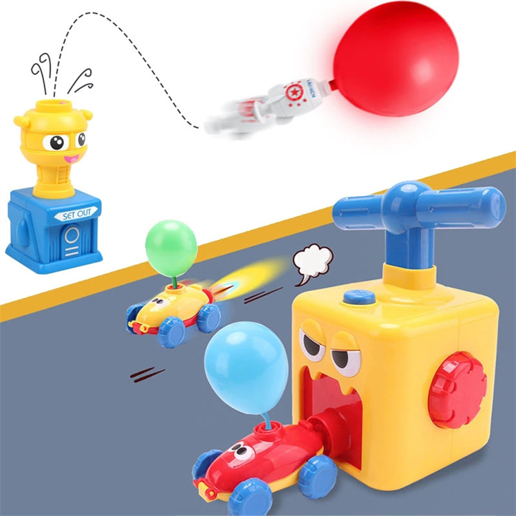 Aerodynamischer Ballon Blasen Auto Baby Spielzeug Set