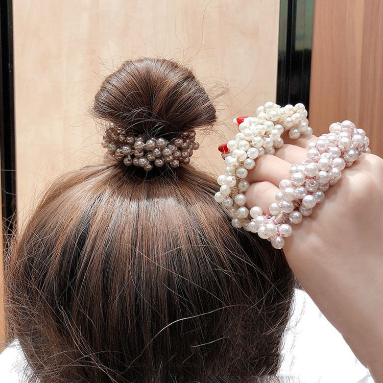 [3 Pakete] Nachahmung Perle Hand gewebte Haarschlaufe Stirnband
