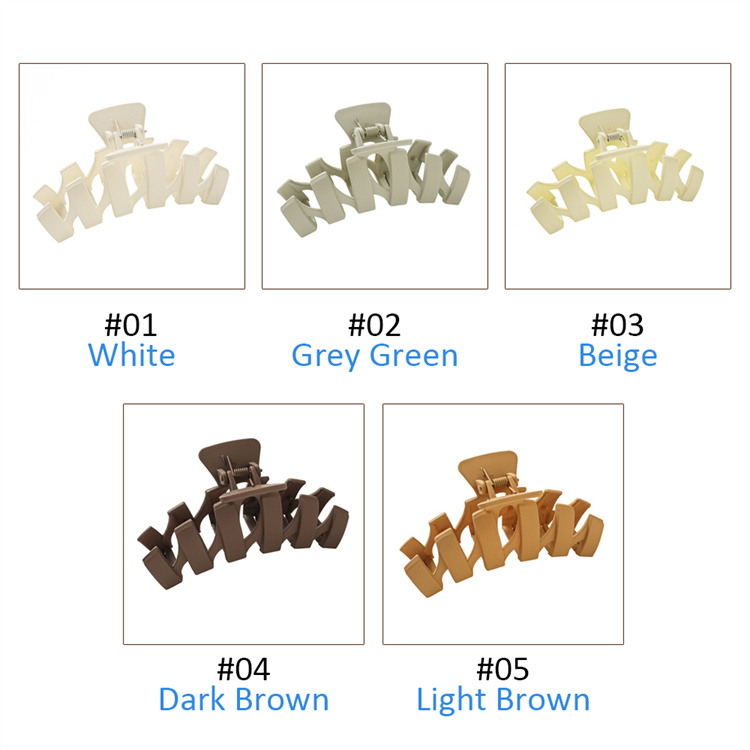 Wenbei Vollfarbige mattierte hohle Acryl Hai Clip