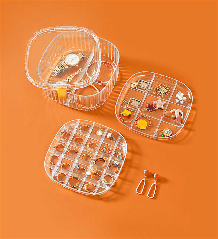 JOYBOS Anti Oxidation Drei-Schicht Schmuck Aufbewahrungsbox