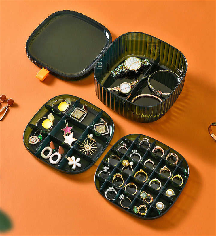 JOYBOS Anti Oxidation Drei-Schicht Schmuck Aufbewahrungsbox