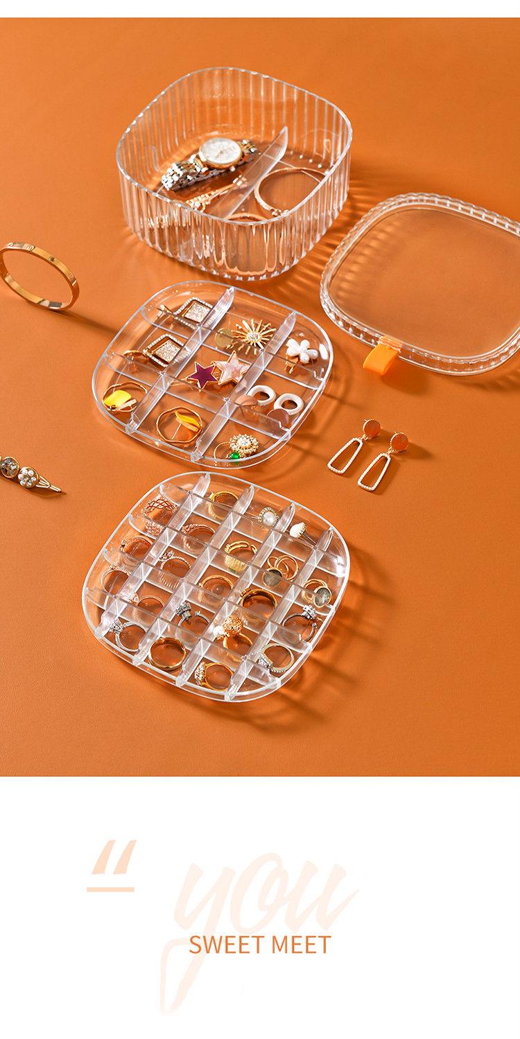 JOYBOS Anti Oxidation Drei-Schicht Schmuck Aufbewahrungsbox