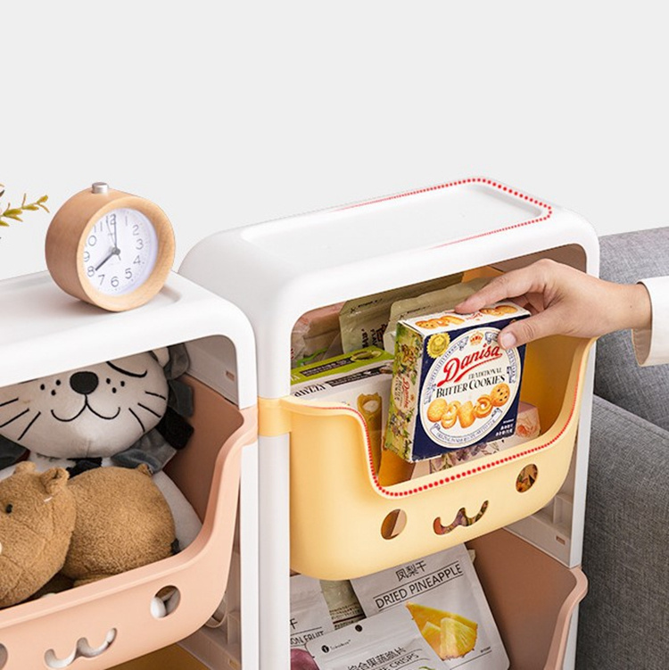 Kinderspielzeug vier Schichten Kunststoff Aufbewahrungsregal beweglich
