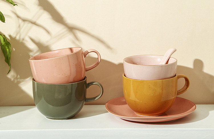Große Kapazität Keramik Tasse Frühstück Tasse Haferflocken Schüssel