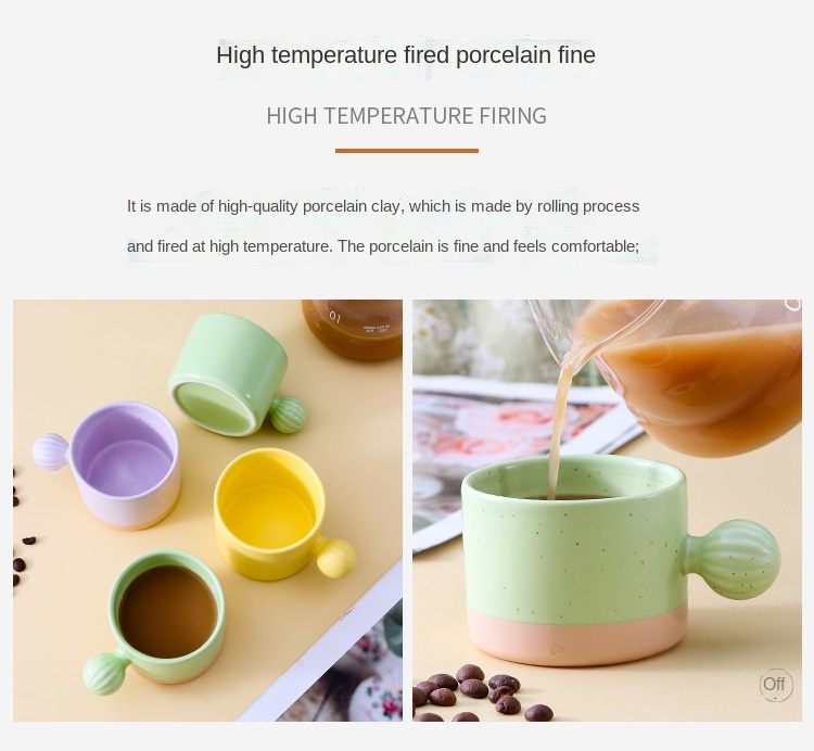 Macarone Ball Griff Kaffeetasse