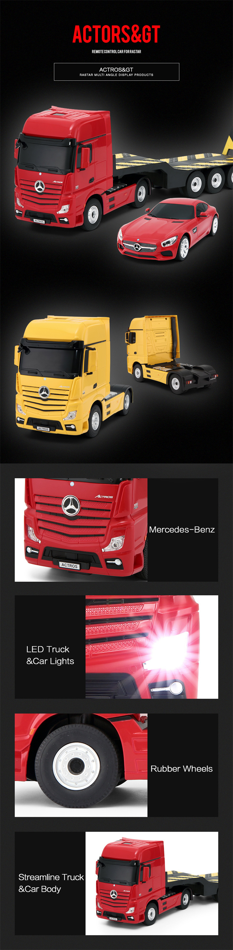 RASTAR Mercedes 1:26 Spielzeug Fernbedienungs -Lkw -Modell