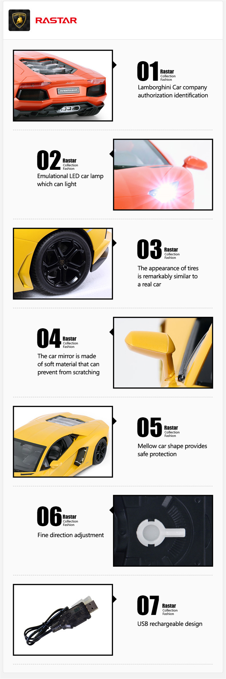 RASTAR Lamborghini 1:10 Fernsteuerung Spielzeugauto -Modell