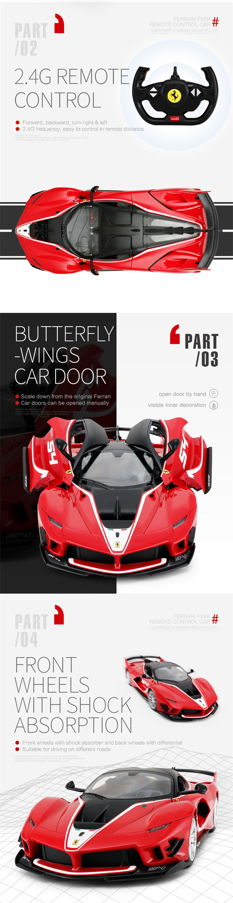 RASTAR Ferrari 1:14 Fernsteuerung Spielzeugauto -Modell