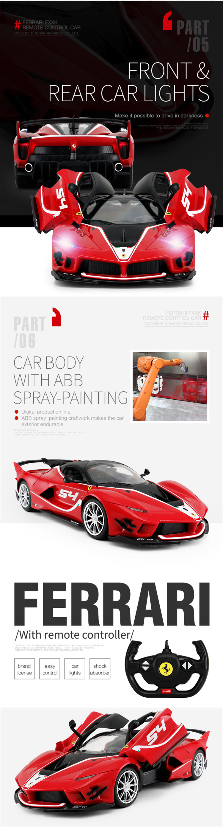 RASTAR Ferrari 1:14 Fernsteuerung Spielzeugauto -Modell