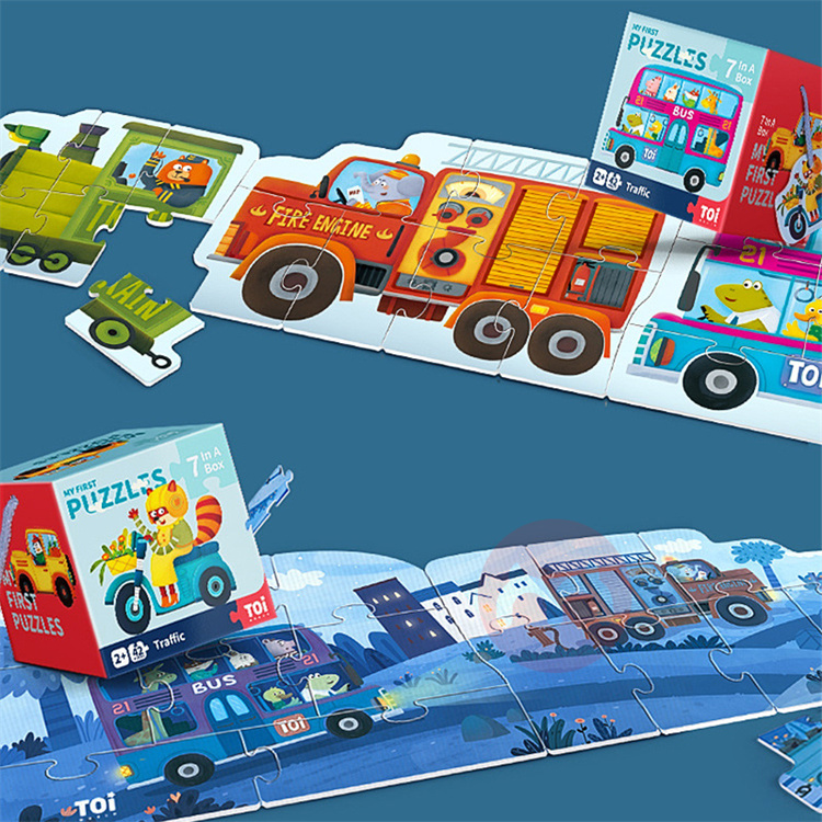 TOI Cartoon Tier doppeltes Puzzle Baby intellektuelles Spielzeug