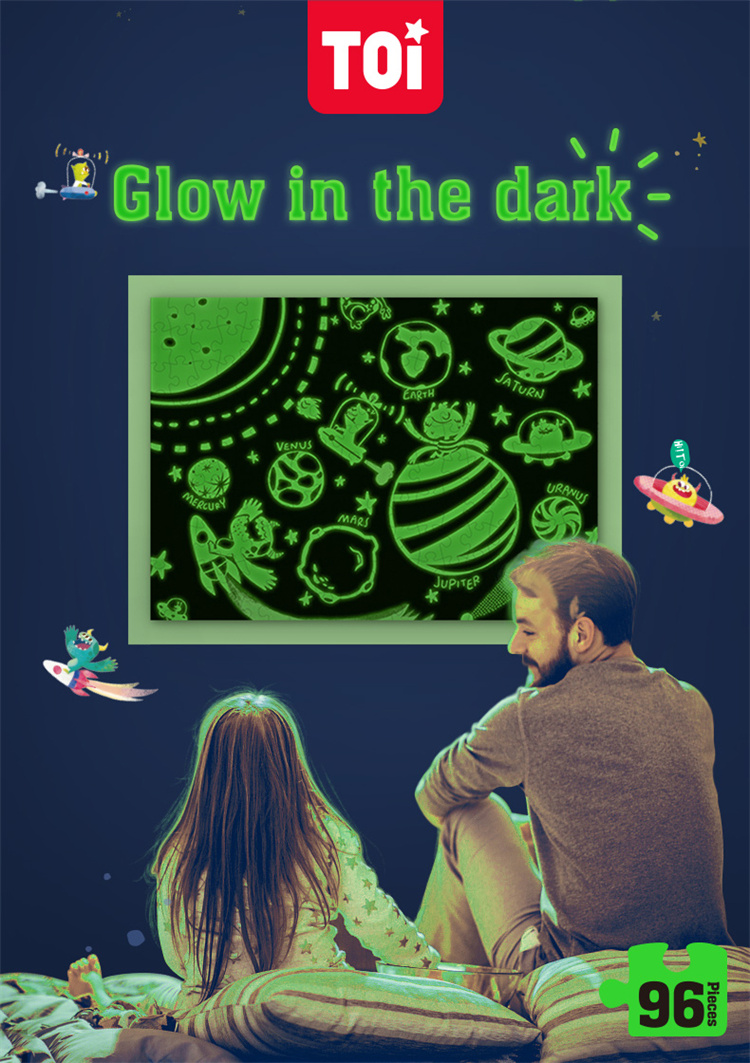 TOI Fluoreszierendes Cartoon-Puzzle-Baby-Früherziehungsspielzeug
