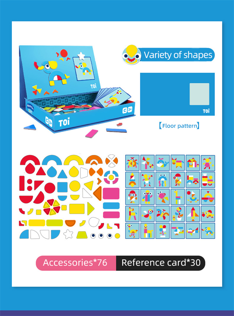 TOI Magnetisches Magnetpuzzle Baby Puzzle Frühaufschuldung Spielzeug