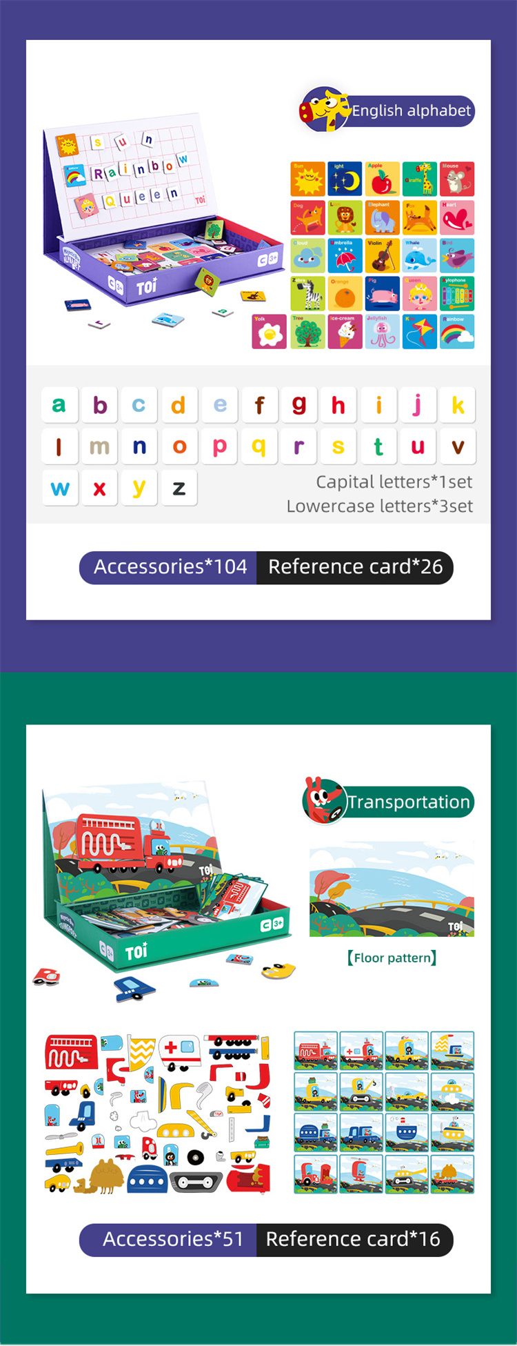 TOI Magnetisches Magnetpuzzle Baby Puzzle Frühaufschuldung Spielzeug
