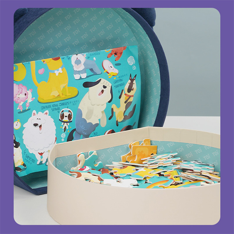 TOI Fun Cartoon Katze und Hunde Puzzle Geschenkbox