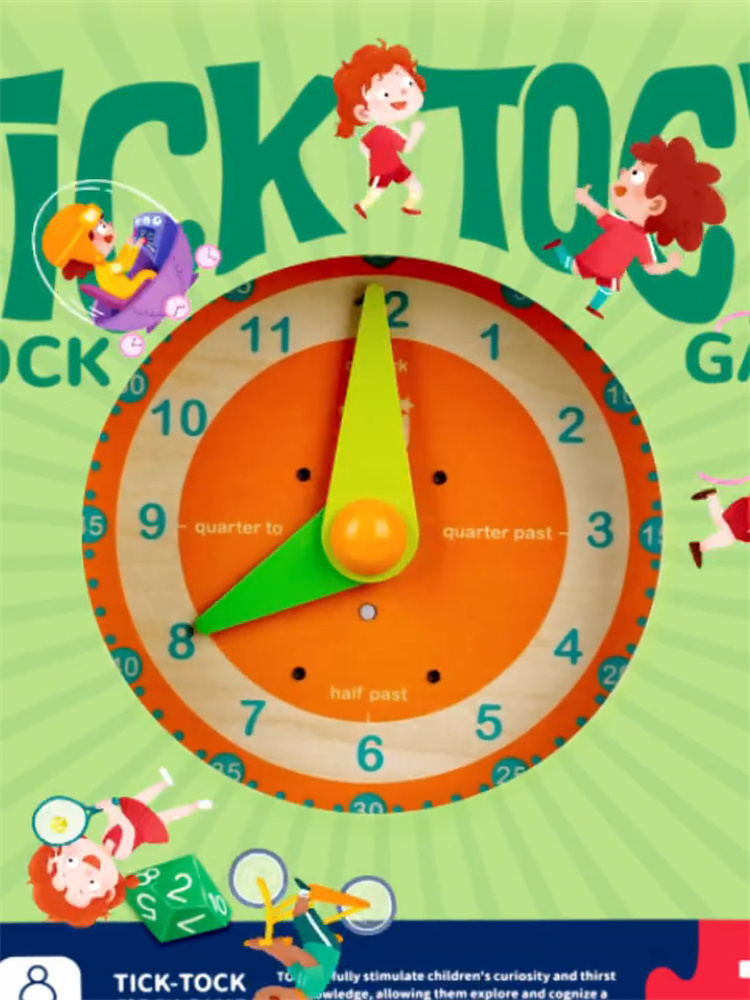 TOI Tick ​​Clock Brettspiel Baby Puzzle Frühaufschuldung Spielzeug