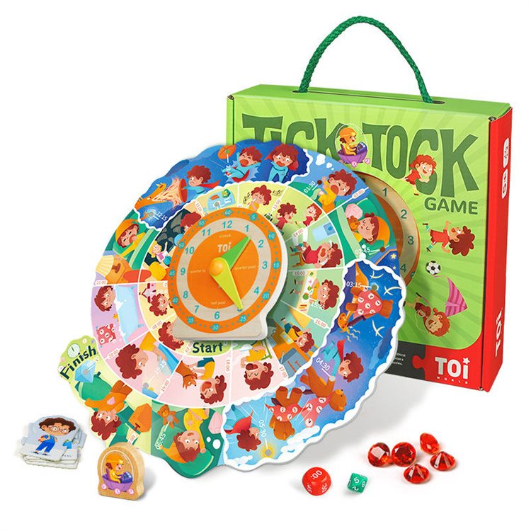 TOI Tick ​​Clock Brettspiel Baby Puzzle Frühaufschuldung Spielzeug