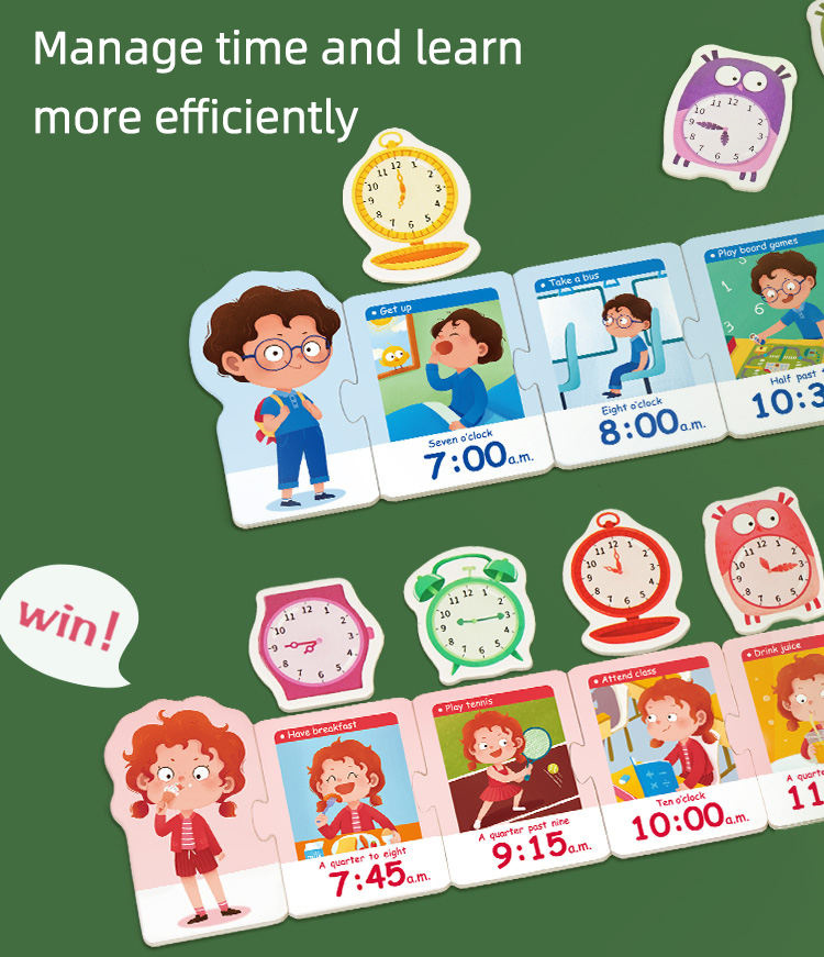 TOI Tick ​​Clock Brettspiel Baby Puzzle Frühaufschuldung Spielzeug