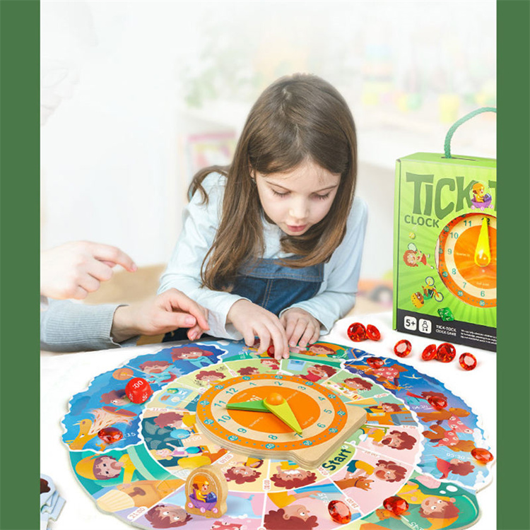 TOI Tick ​​Clock Brettspiel Baby Puzzle Frühaufschuldung Spielzeug