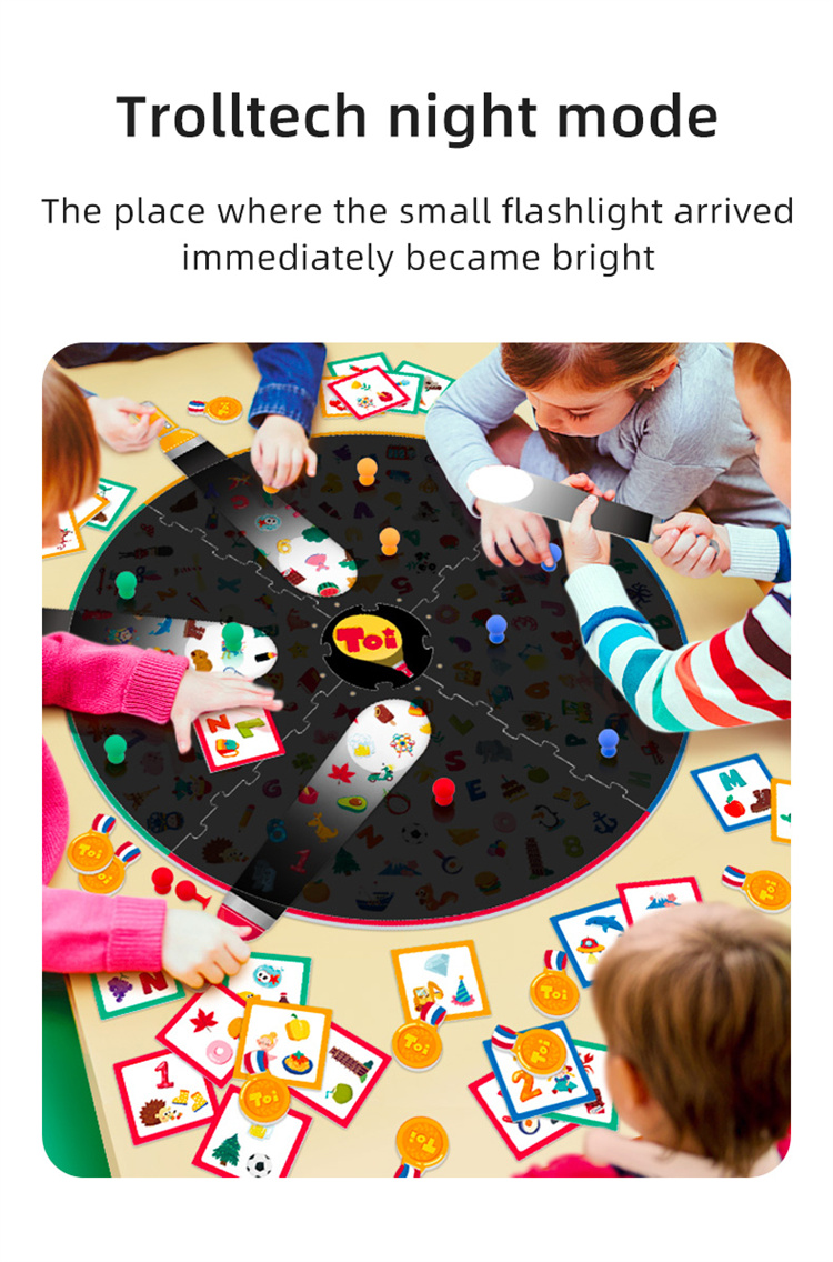 TOI Bringen Sie kleines Taschenlampen -Kinderbrettspiel Early Education Marmor Spielzeug mit