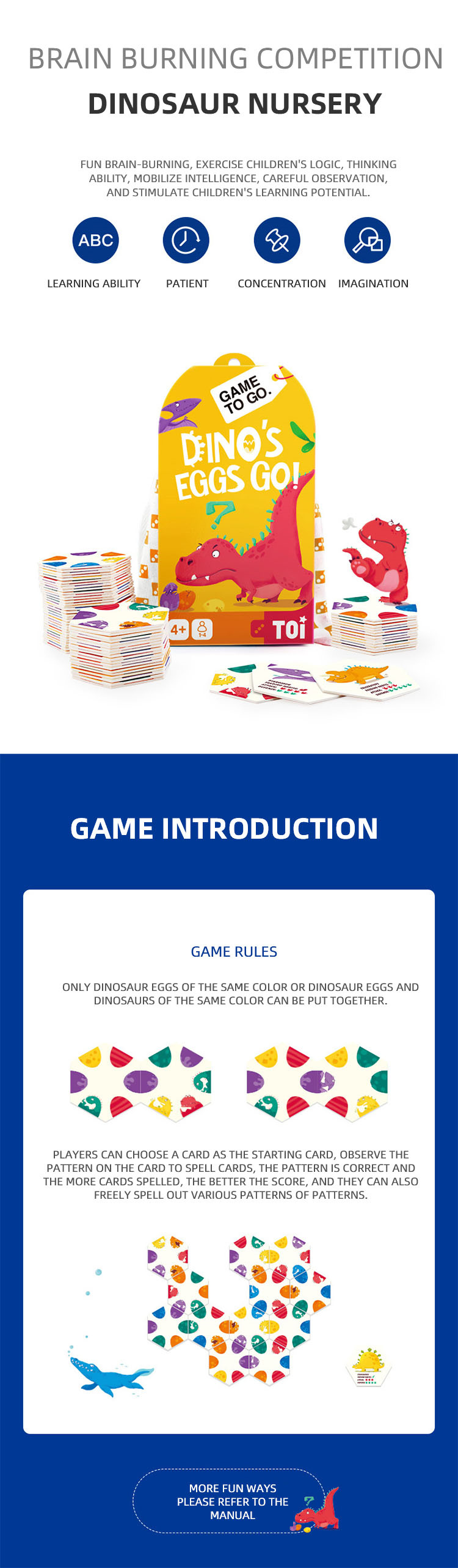 TOI Fünf -in -the -in -in -ein Baby frühes Unterrichtskartenspielzeug