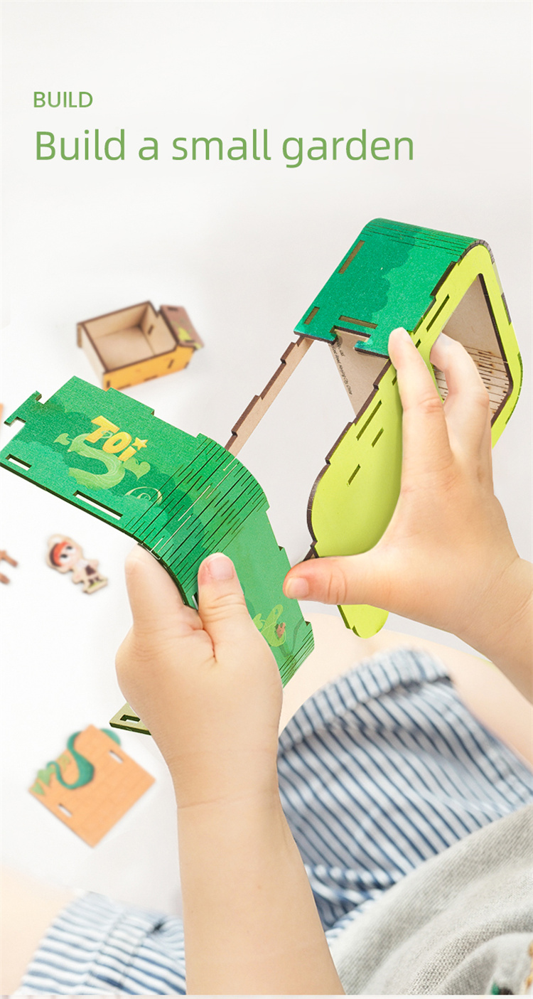 TOI 3D -Puzzlespielzeug für Mini -Gartenpflanzung