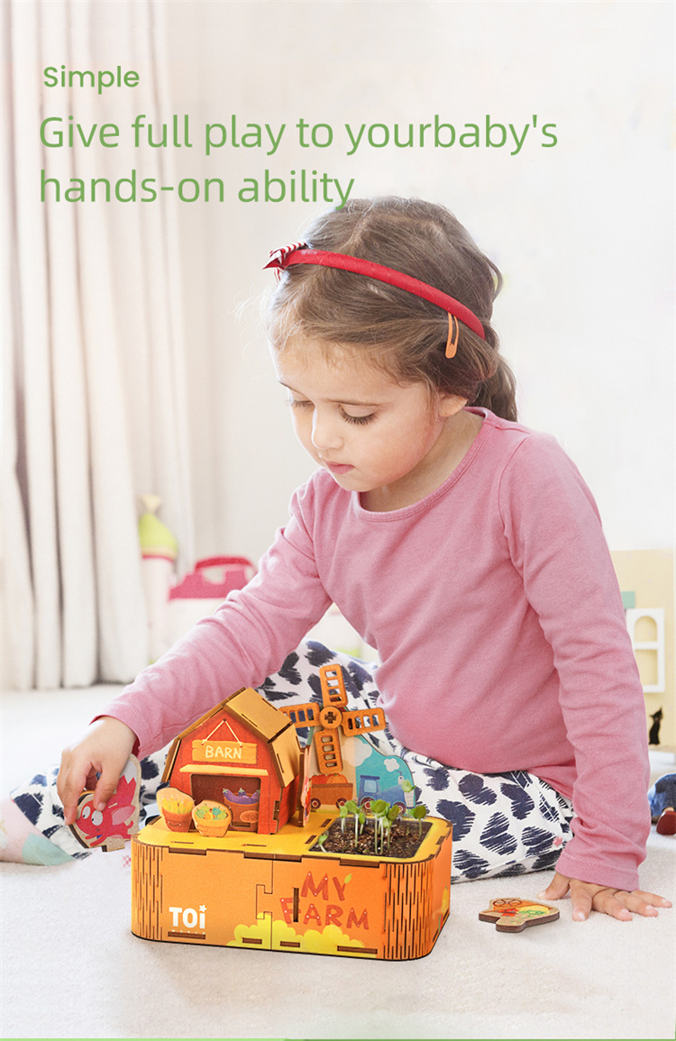 TOI 3D -Puzzlespielzeug für Mini -Gartenpflanzung