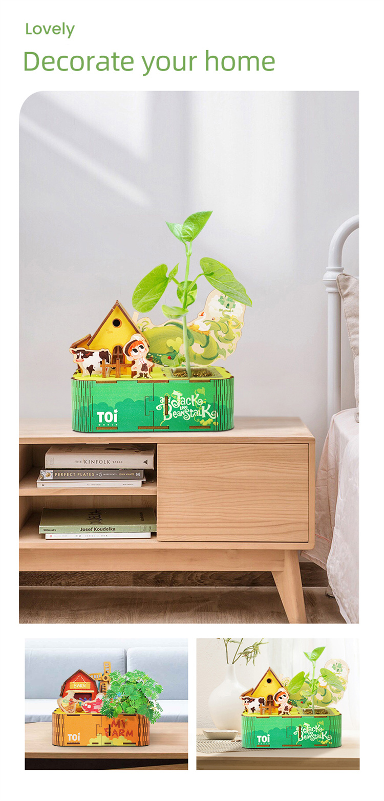 TOI 3D -Puzzlespielzeug für Mini -Gartenpflanzung