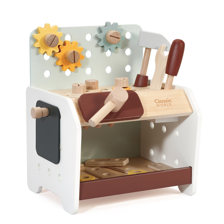 Classic World Hölzerne Workbench Kinderrätselspielzeug