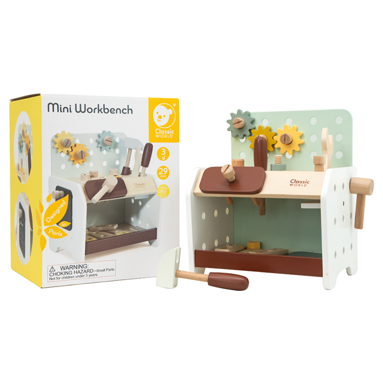 Classic World Hölzerne Workbench Kinderrätselspielzeug