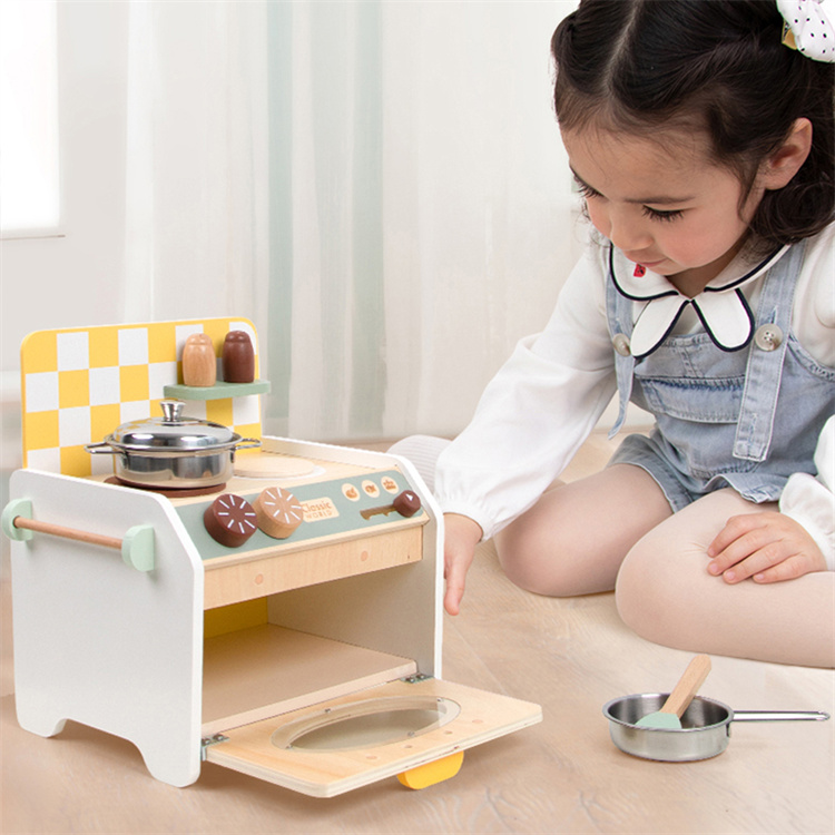Classic World Hölzerne Mini -Küchenofenrätsel Spielzeug