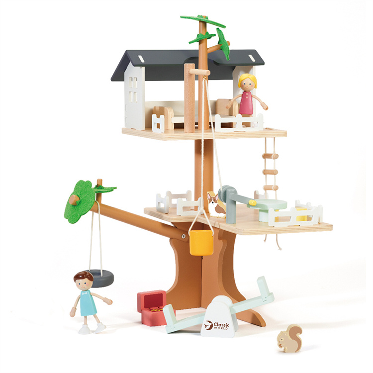Classic World Holzbaumhaus Puzzlespielzeug