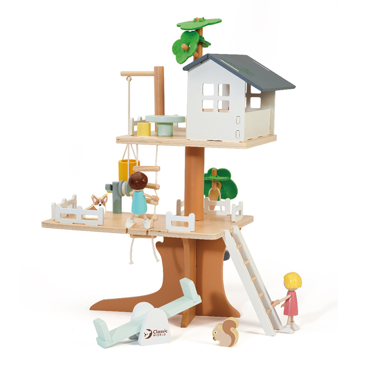 Classic World Holzbaumhaus Puzzlespielzeug