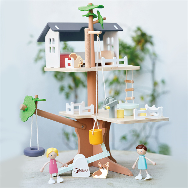 Classic World Holzbaumhaus Puzzlespielzeug