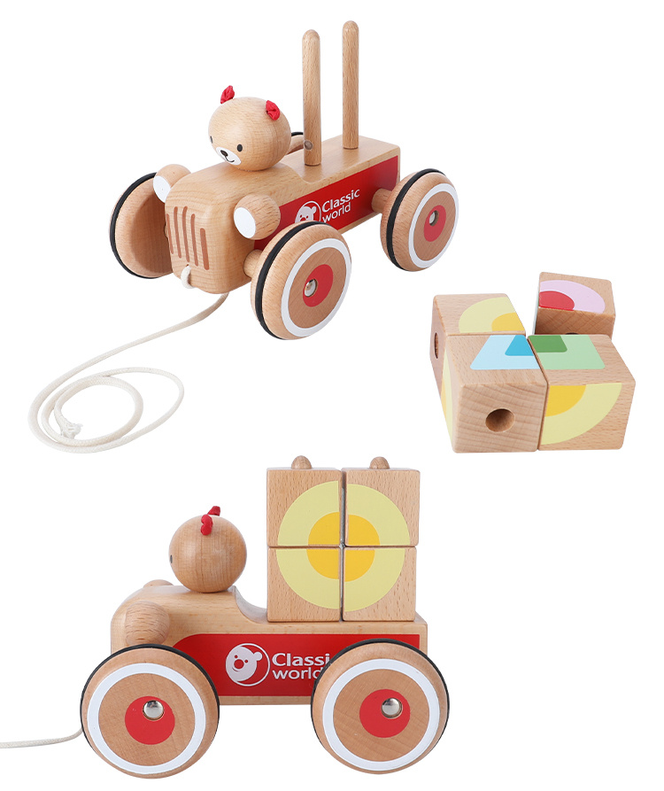 Classic World Hölzerne Kinderblockzeugauto