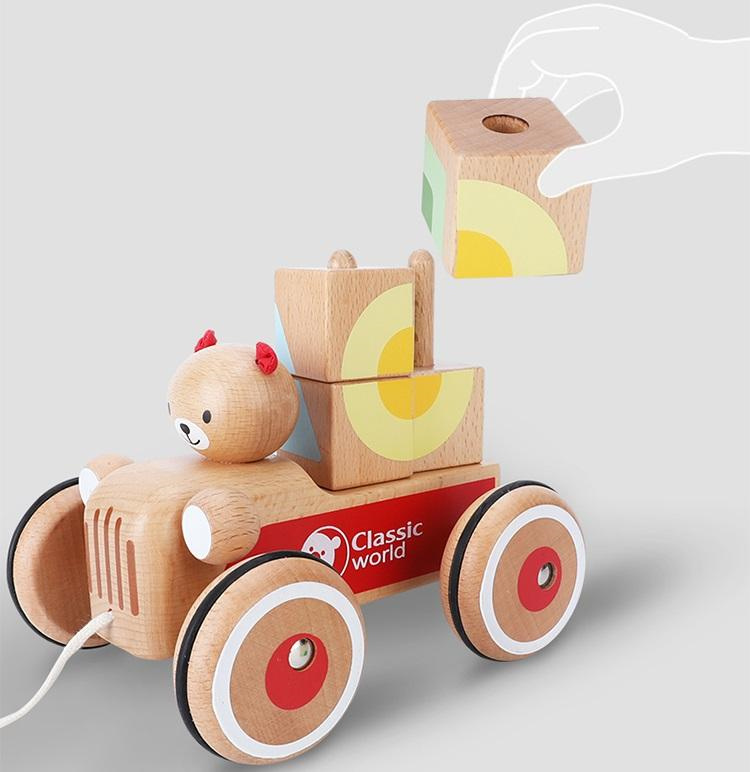 Classic World Hölzerne Kinderblockzeugauto