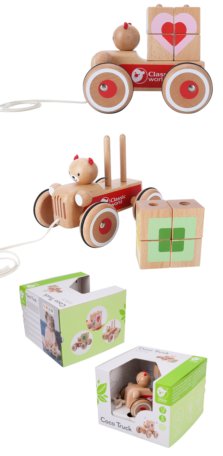Classic World Hölzerne Kinderblockzeugauto