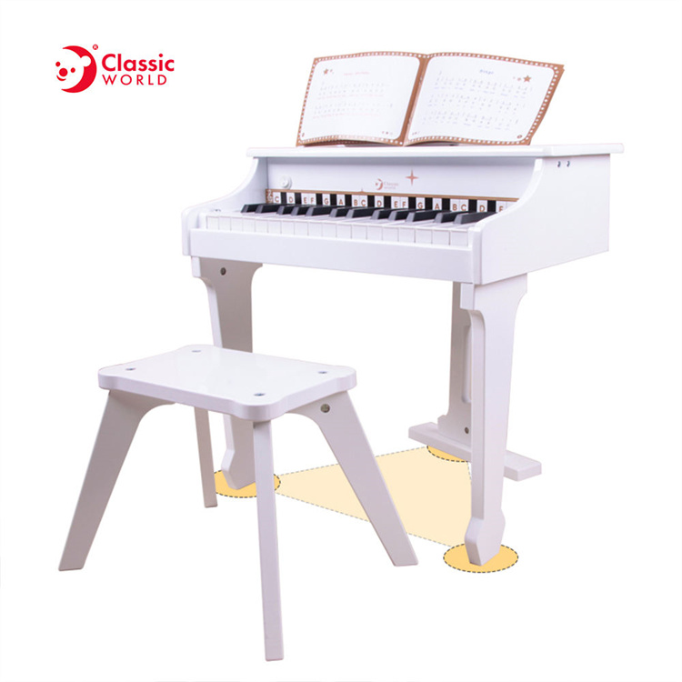Classic World Kinderdreieck weißes elektronisches Klavier