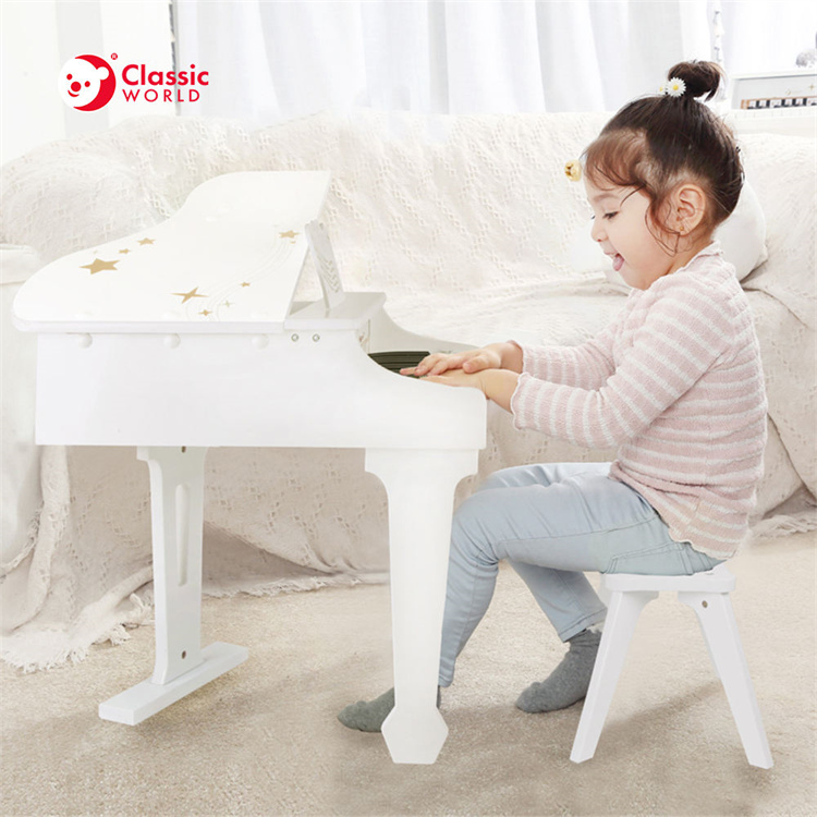 Classic World Kinderdreieck weißes elektronisches Klavier