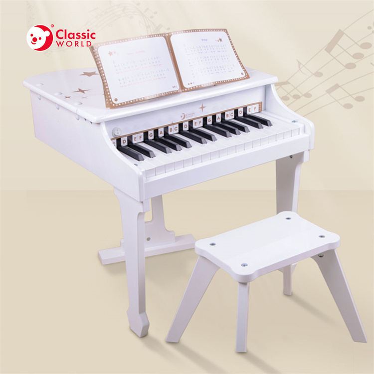 Classic World Kinderdreieck weißes elektronisches Klavier