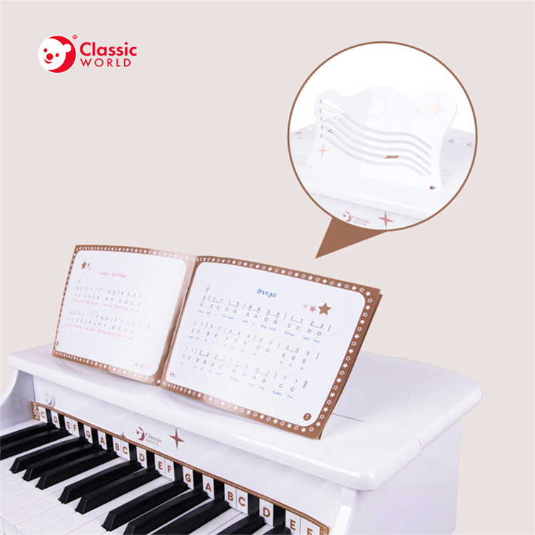 Classic World Kinderdreieck weißes elektronisches Klavier