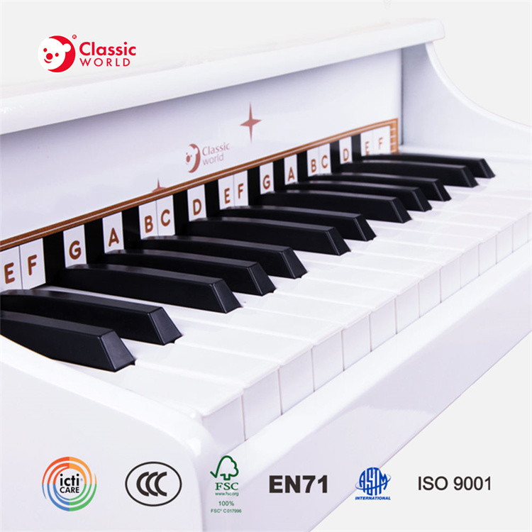 Classic World Kinderdreieck weißes elektronisches Klavier
